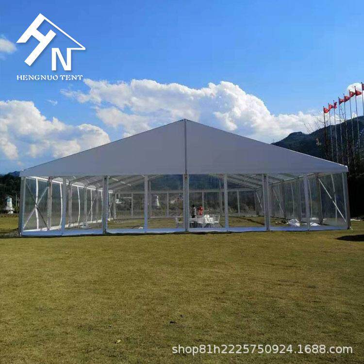 铝合金篷房贵州风筝基地pvc全透明防火婚庆活动酒席帐篷出口品质