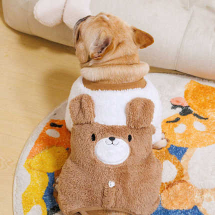 宠物秋冬法斗巴哥柴犬串串小狗狗双面绒加绒加厚四脚衣服