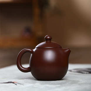 厂家直供代发龙蛋壶宜兴原矿紫朱泥茶壶批发纯全手工紫砂壶茶具
