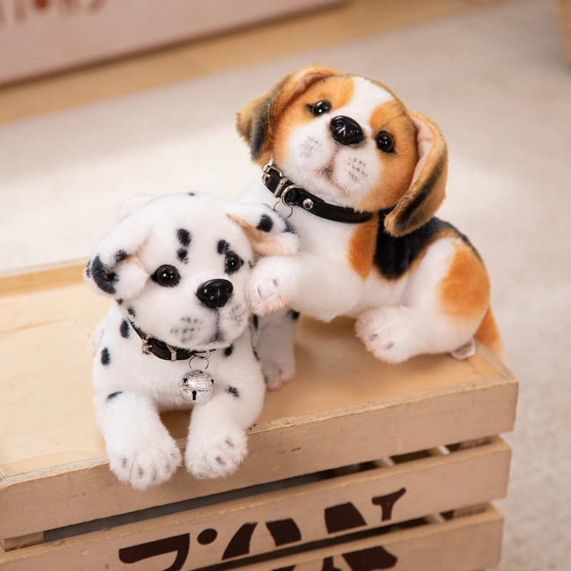 精品仿真狗狗毛绒玩具秋田犬公仔可爱米格鲁斑点狗玩偶布娃娃生日