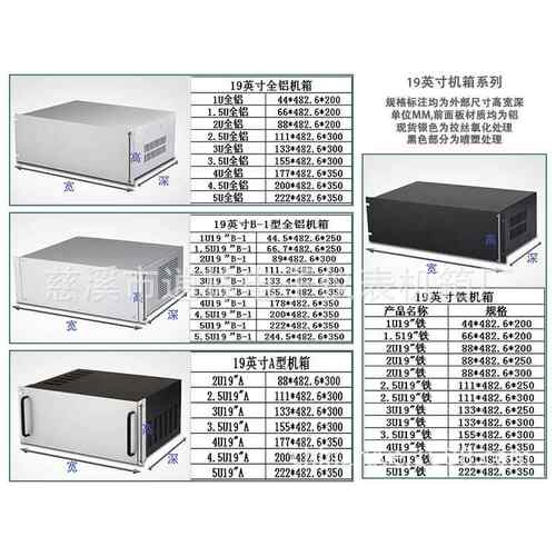 U型19英寸豪华铁铝机箱/电子外壳/4.5U金属仪表外壳200*482.6*350