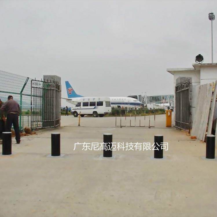 西安机场全自动升降柱路障止车桩一体式液压反恐防冲撞地埋车阻柱