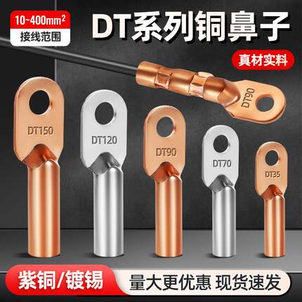 DT铜接线 线端子铜接线 线端子电线 线铜接线 线端子镀锡堵油铜接