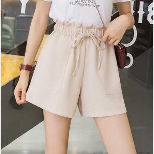 waist leg size large pants loose drawstring flower shorts