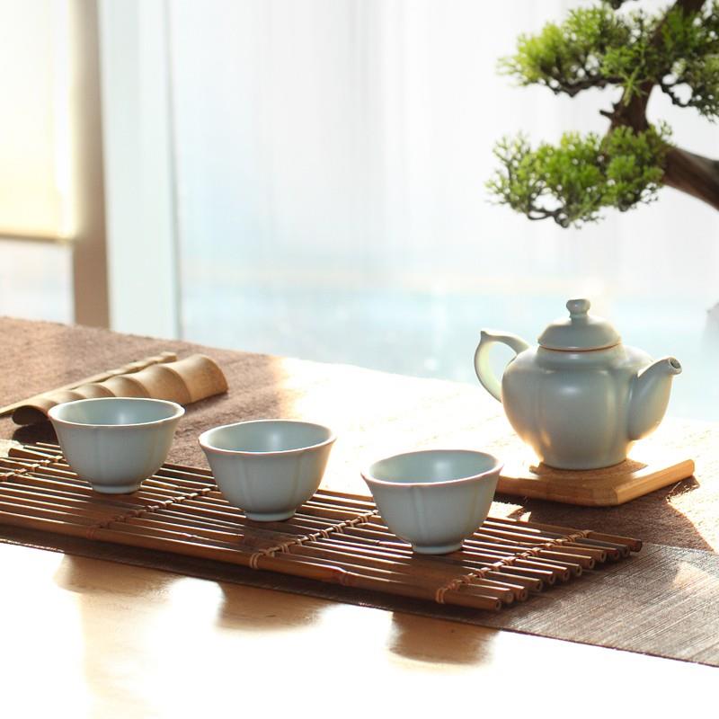 东道组汝窑功夫茶具组热销套客榜茶具套家用厅高DEAAA001档中葵小
