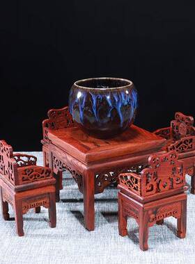 酸枝微gE-012型模家具迷你小摆件复古型微缩柜子床罗汉明清古典红