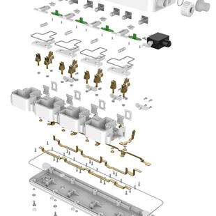中科电工防水英插座浴室卫生间插排插线户外式 接线板851拖线板插