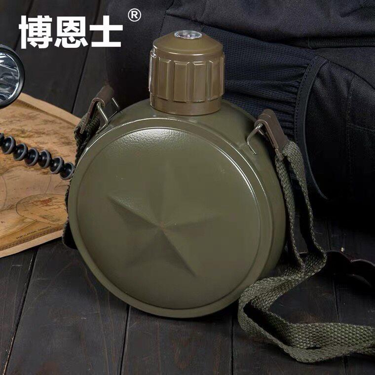 军德式可携大容量迷军训水壶 户外旅用游式壶04真空不QUP锈钢保温