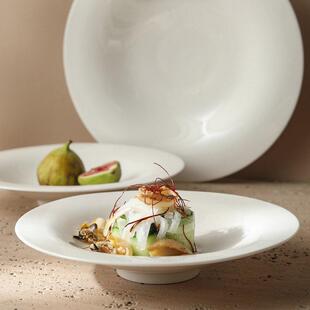 cold pasta plate ceramic Western white pure inch dish