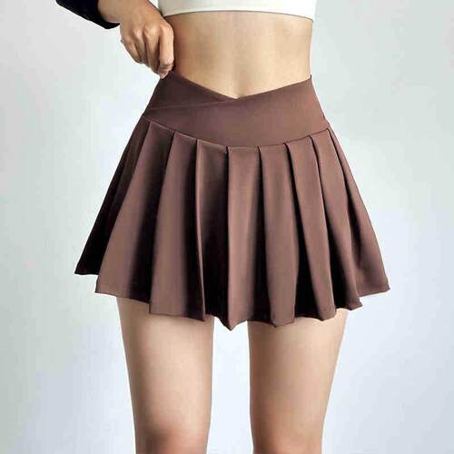 Sports short skirt, women's anti glare yoga pants,