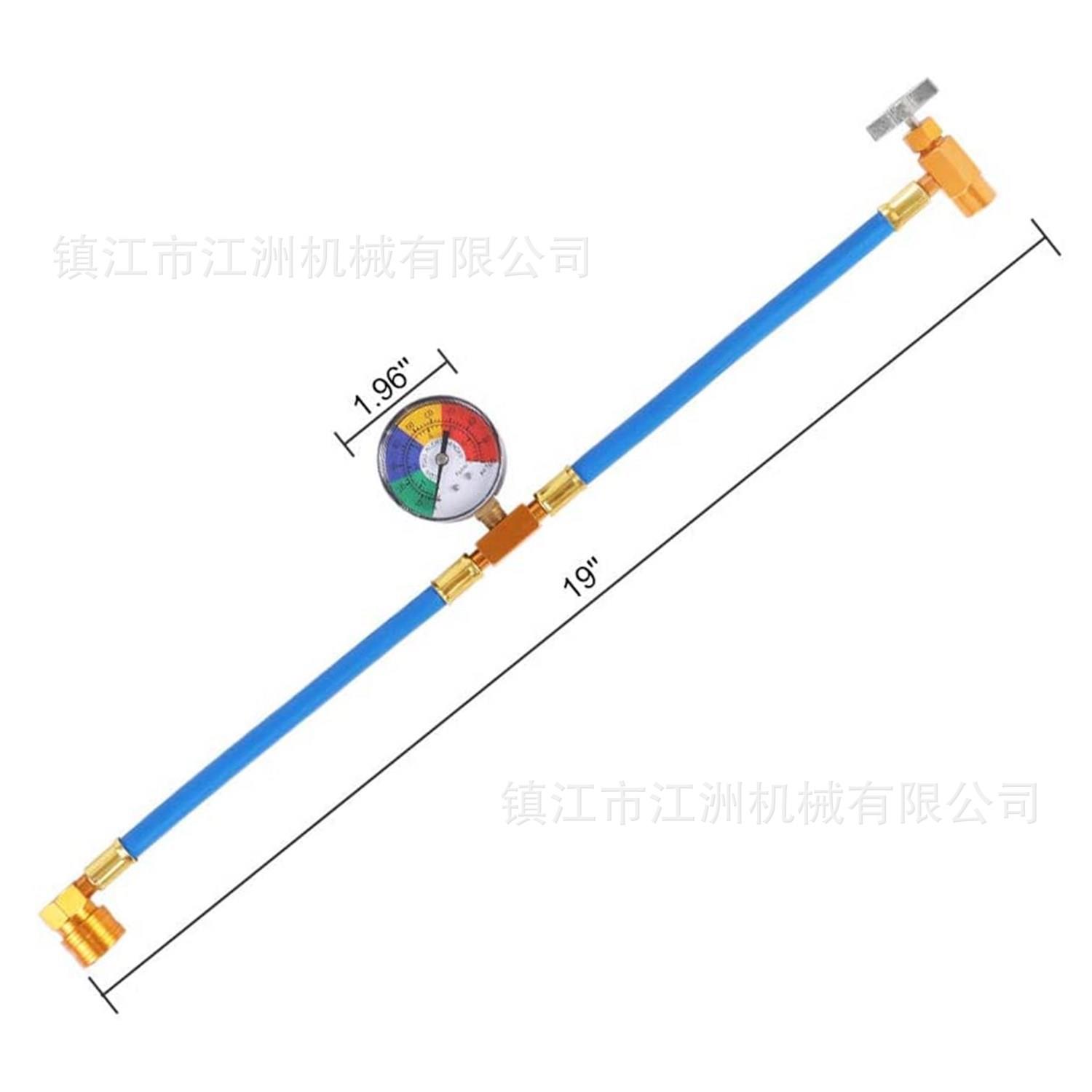 新款直销r134a汽车空调加氟表管制冷剂快速补充氟管欧美1/2开瓶器
