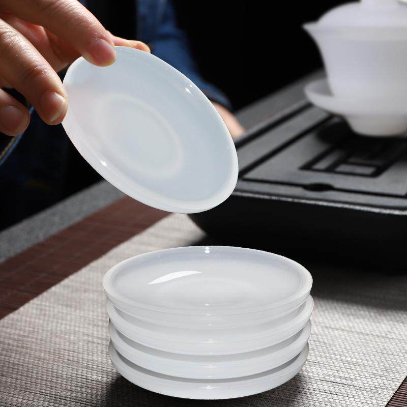 玉瓷主人杯垫琉璃玉玻璃茶垫茶碟功夫茶具茶道配件隔热