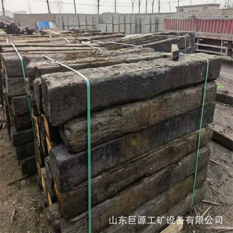 矿用旧枕木20*14旧5桥梁吊车垫木支腿设0备矿煤铁路多种油浸枕木