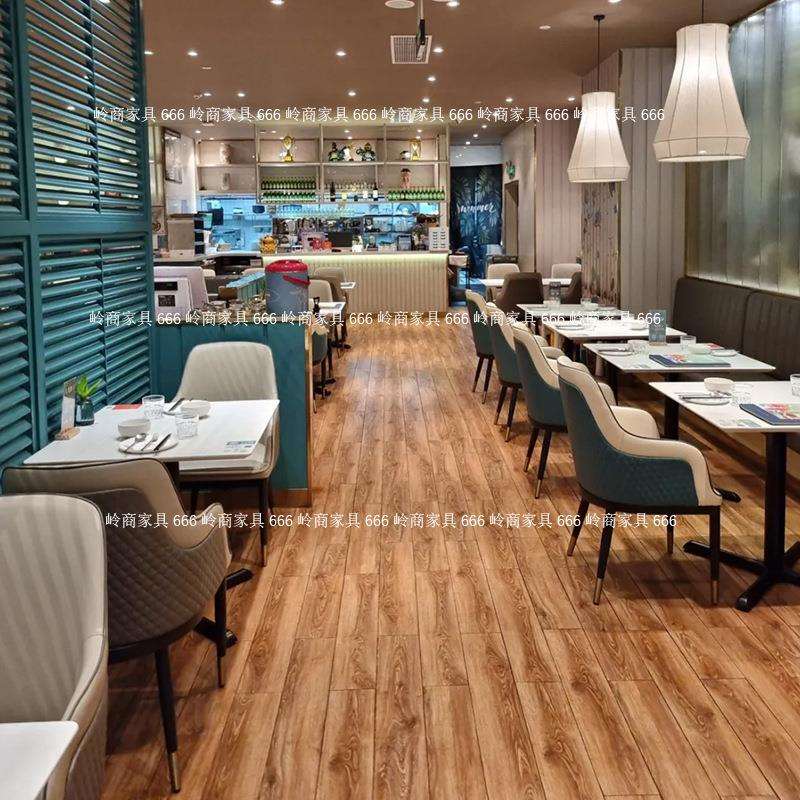 欧式餐厅岩板酒吧餐桌椅组合网红咖啡厅奶茶店民宿靠背椅方圆桌