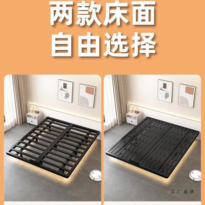 铁艺床厚板排骨双骨架家用卧室1.5米人龙架PEI1.8米加全钢静音悬