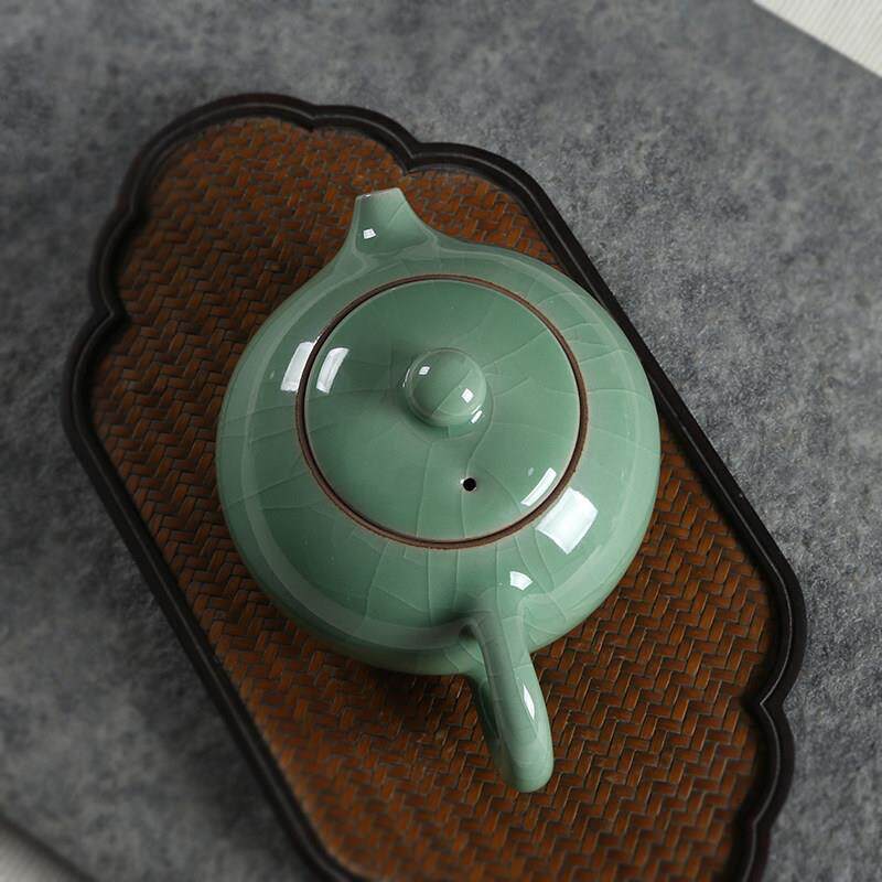 哥窑冰裂茶青瓷壶杯泡茶0413SQT1套装家高档陶瓷大容量办公室茶个