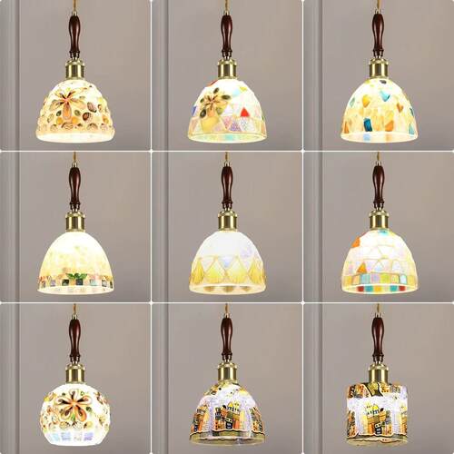 卧室床头吊线灯 法式复古小吊灯2025新款迷你创意餐厅灯