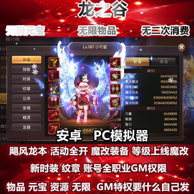 新龙之谷飓风龙gm后台手游3D无限元宝安卓动作对战联网非单机