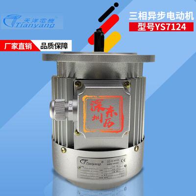 天洋电机YS7124立式B5法兰安装3~AS.MOTOR0.37KW380V马达