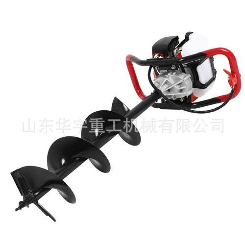 华宇便携式挖坑机 汽油手扶式大功率挖坑机 绿化植树钻农用挖洞机