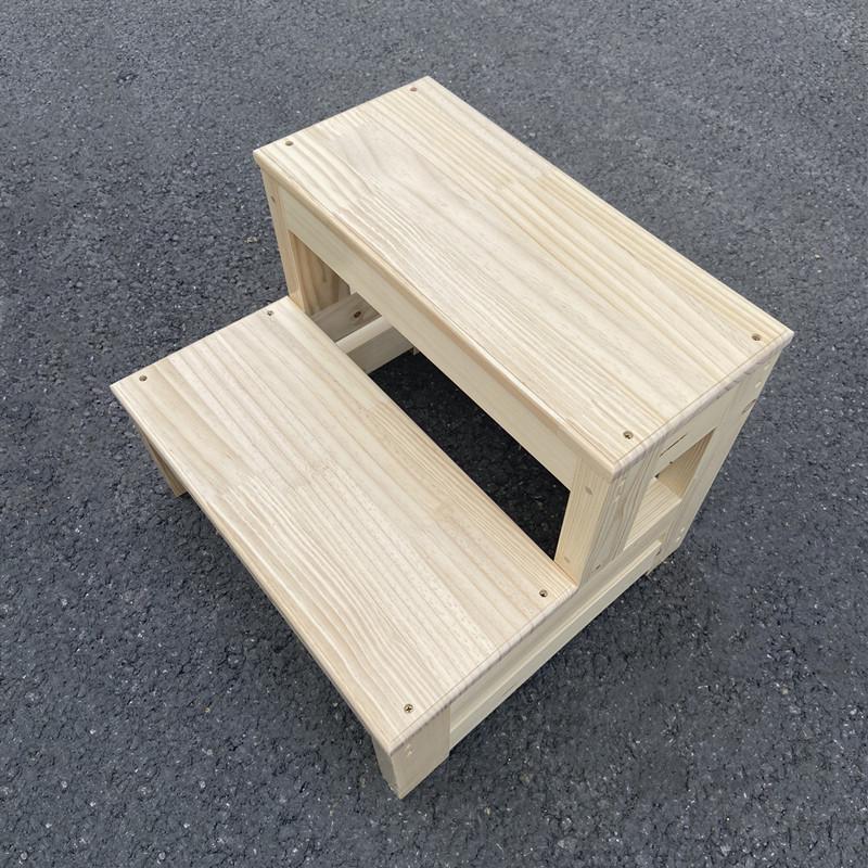 Q6I1批发实木家用梯2步楼梯阳台阶梯子踏步登高窗台阶脚踏3小双层