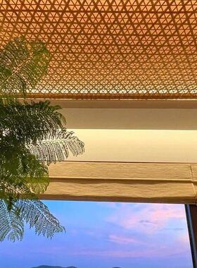 【六角米】装修竹席吊顶背景墙面民宿茶室复古手工竹编装饰文艺装