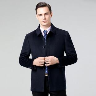 OP休闲翻领中长款 士档全羊绒呢毛子大衣88013 高保暖外 新男款 冬装