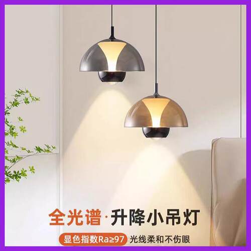 北欧现代简约卧室床头小吊灯花苞灯护眼主卧玄关餐厅吊线灯极简