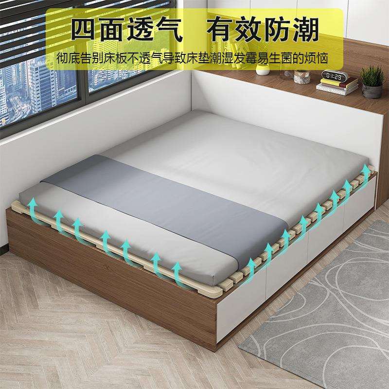 榻榻米防潮透气床架打地铺专用支撑架实木折叠床板架子飘窗排骨架图片
