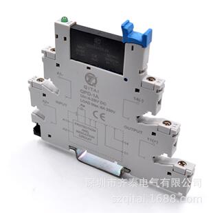 中间继电器薄片式 带底座240V负载齐泰直发 固态模组继电器带套装