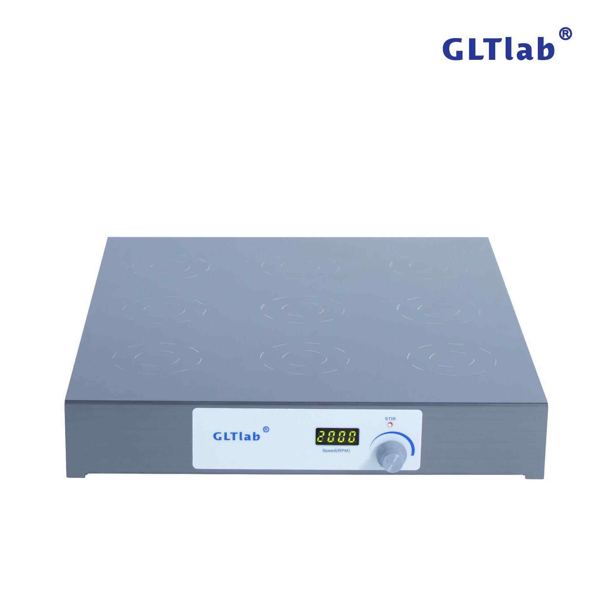 9位超薄不锈钢磁力搅拌器转速100至2000可选加定时或RS485