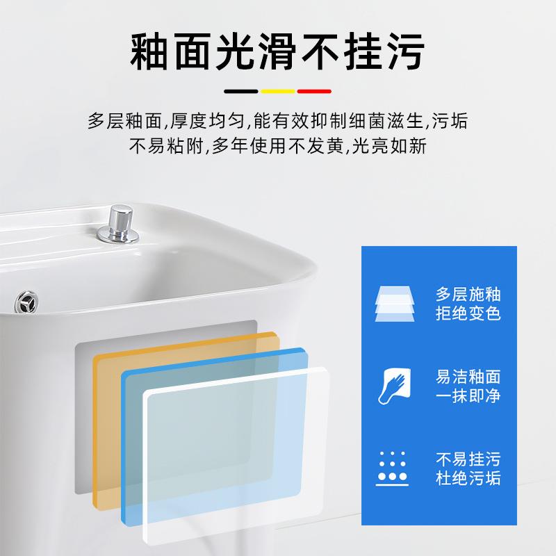 拖把陶瓷大号长形落地式拖布家盆洗墩布桶高163池脚侧排水拖方布