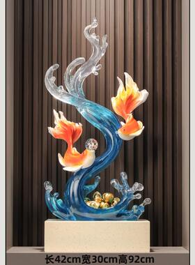 正品流水山摆件进大门入户玄关办公生财景观件落地开业乔迁送礼假