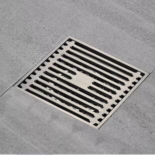 全铜地漏大排量四方地漏老厂家铜匠心制造方形防臭速排塑料芯