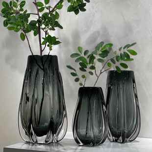 轻奢现代高档琉璃花瓶家居餐桌酒柜简约装 饰摆件样板间 饰品高级装