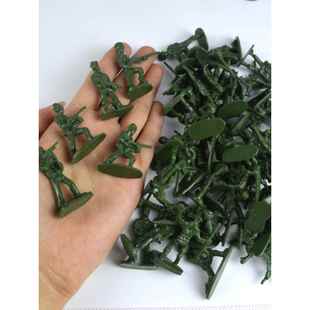 100只小兵人军事对战兵团二战玩具儿童怀旧玩具静态士兵模型套装