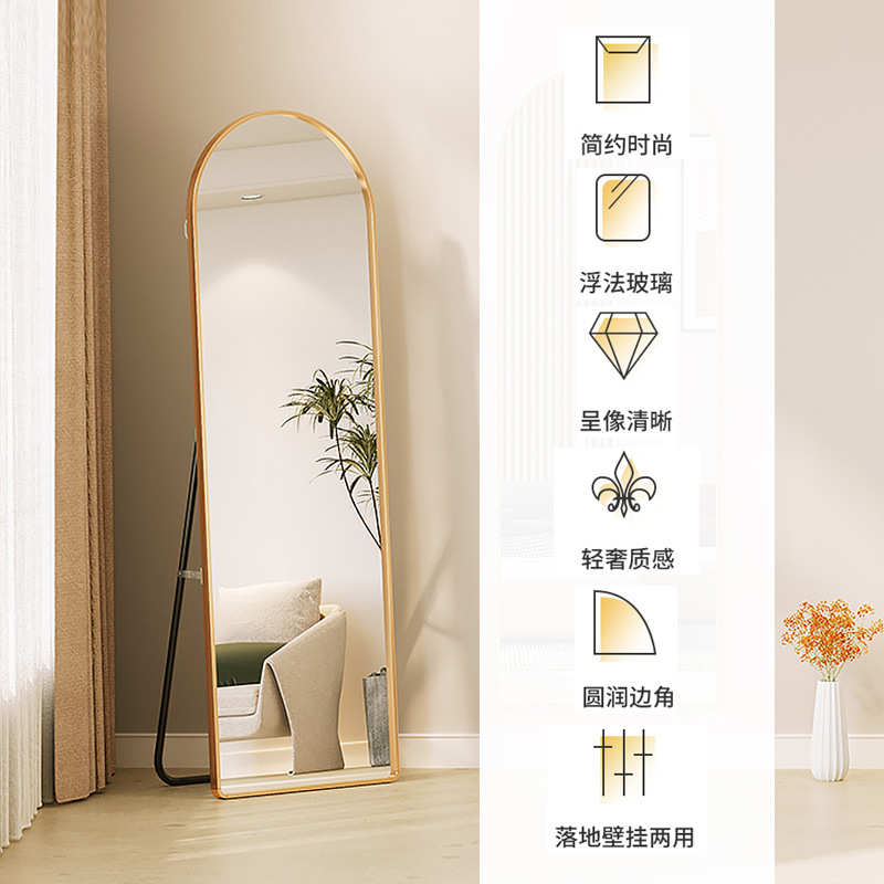 镜子全身穿衣镜家用女生卧室网红落地镜ins风挂墙壁挂立体试衣镜