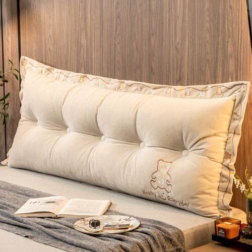 西梦居风格床枕简易易接近豪华风格长方形大靠背软袋床枕榻榻米