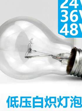 低压白炽灯泡24V40W60W36V40W60W100W机床车床矿山电瓶专用钨丝灯