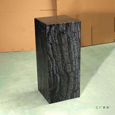 天木纹石大石底座玄关客落地装理饰摆件厅轻奢然F9955SJM花架电视