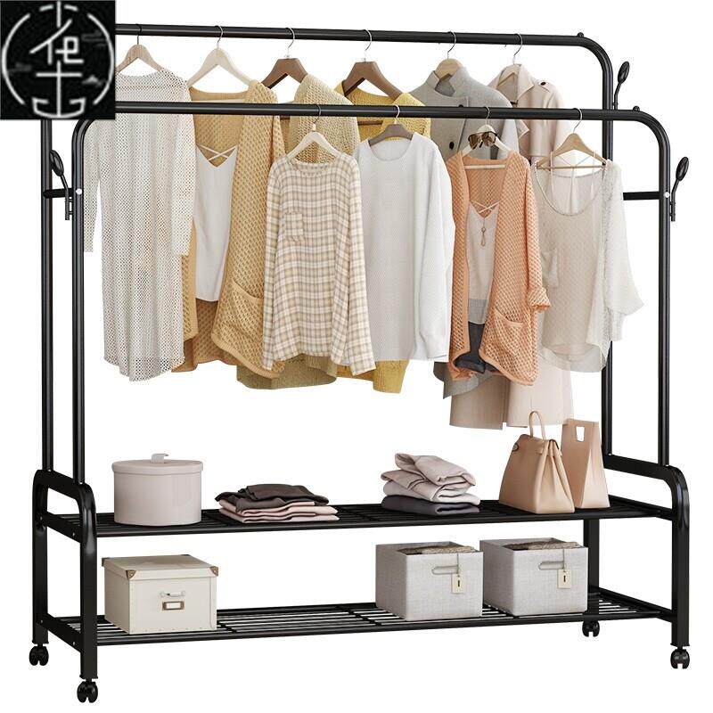 Hanging clothes rack one-pole hanger bedroom simple drying图片