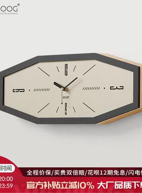 EMITDOOG钟表挂钟现代简约客厅大气覆古创意八角时钟挂饭厅高档