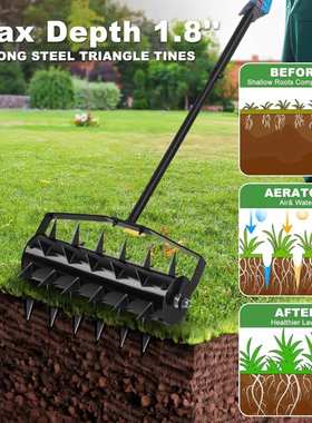 草坪aerator园林增氧机园艺花园lawn工具