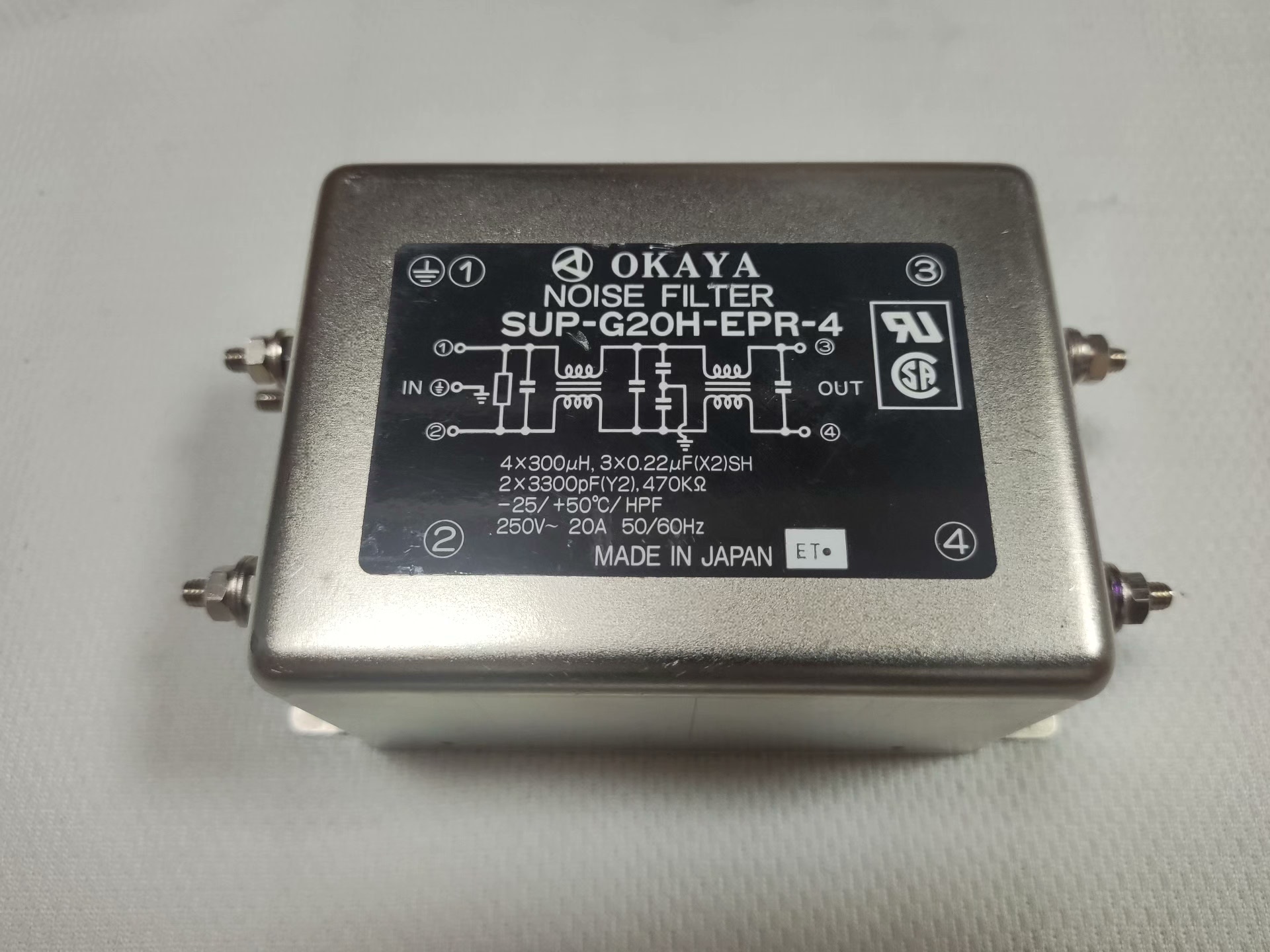 日本OKAYA滤波器SUP-G20H-EPR-4