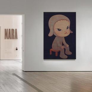 奈良美智娃娃涂鸦插画艺术装饰画客厅挂画书房儿童房床头壁画个性