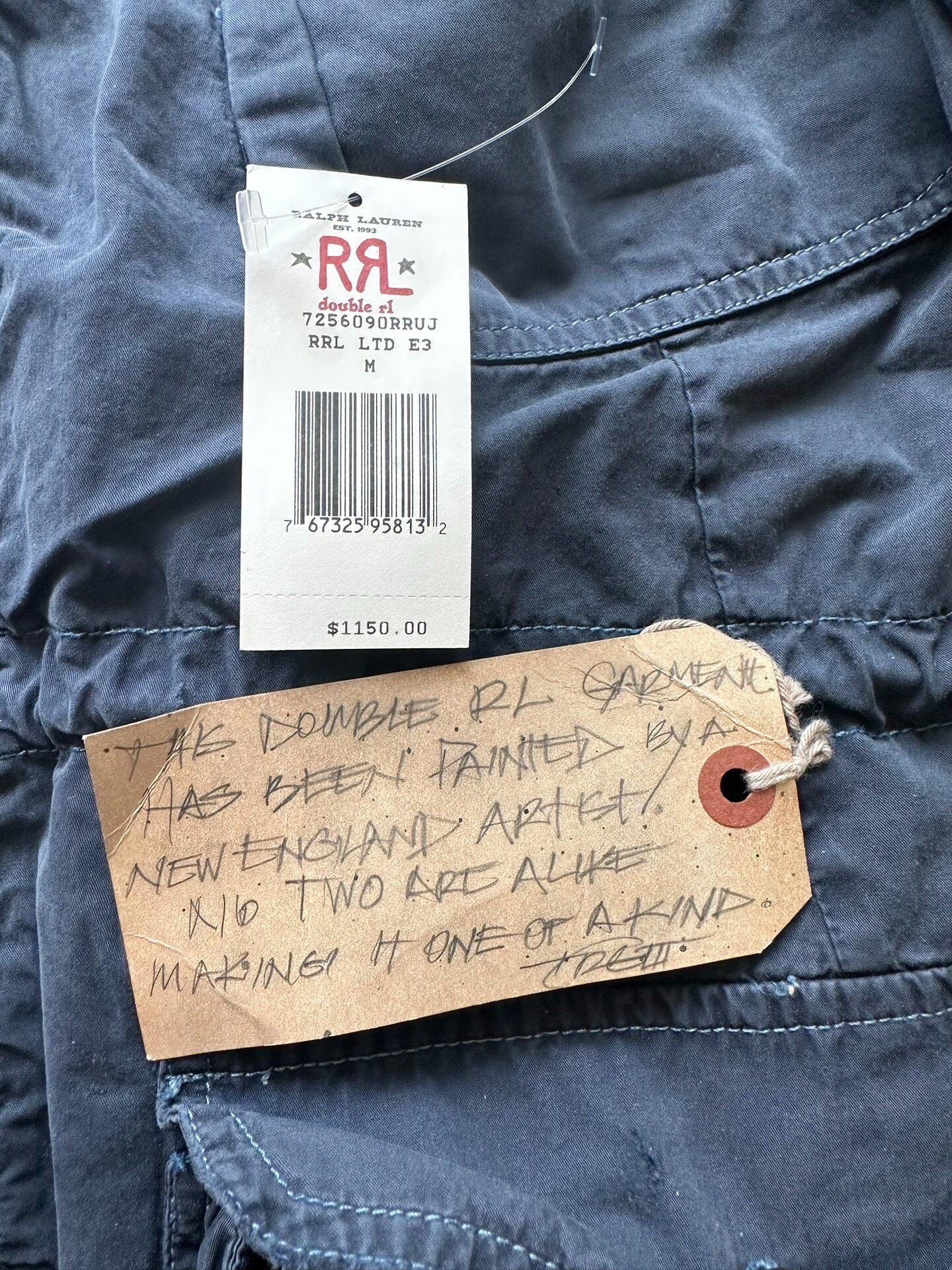 RRL Distressed Military Patch Jacket — back