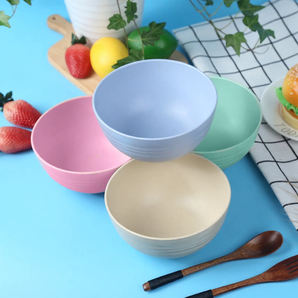 小麦秸秆儿童饭碗汤碗学生塑料碗