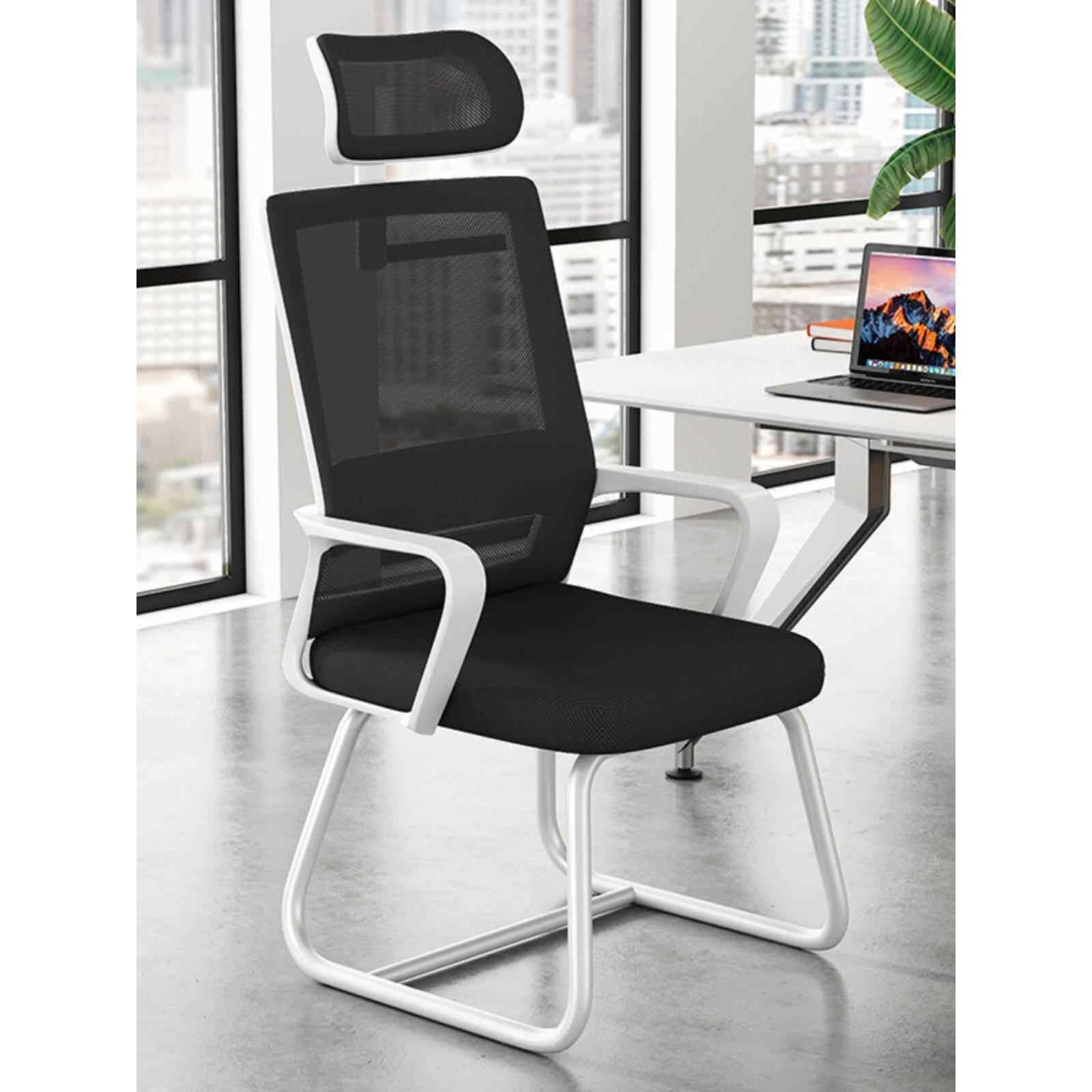 北欧轻豪华弓办公椅电脑椅家用透气靠背麻将椅舒适久坐办公会议