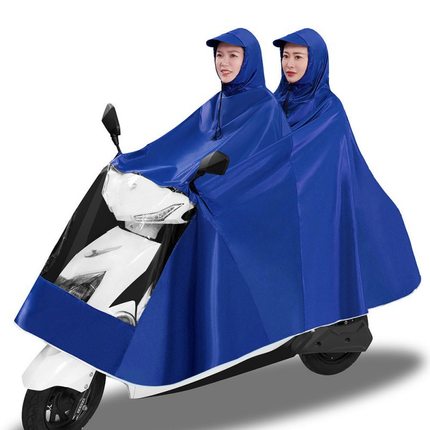斗篷雨衣电动车防暴雨加厚加大超大号男款防风防雨罩女款外卖单人