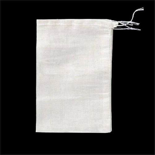 10Pcs Cotton Tea Bags Muslin Drawstring Straining tea bag